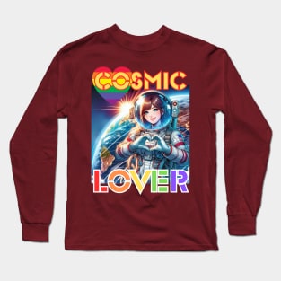 Kawaii, Anime Girl, Cosmic Lover | Catsie Cat Long Sleeve T-Shirt